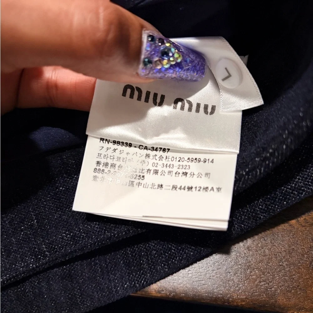 Private Label Blazer Skirt Set Navy Pleated Mini Italy 6 8 Medium Large